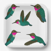 Ruby Throated Hummingbird Papieren Bordje (Voorkant)