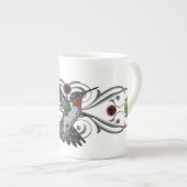 Ruby Throated Hummingbird Porselein Kop (Voorkant rechts)