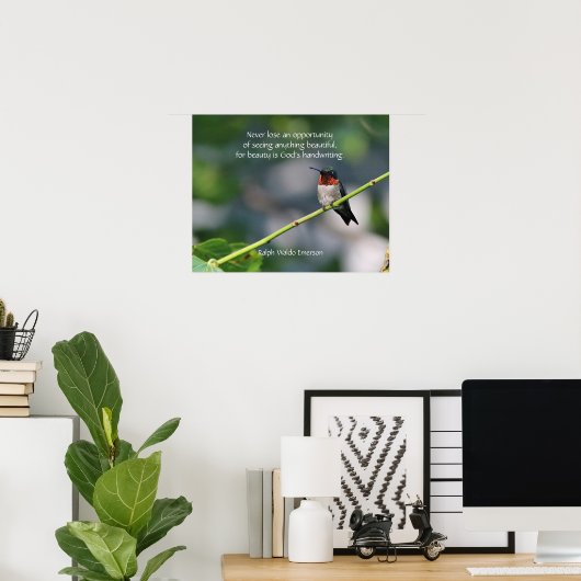 Ruby-throated Hummingbird Poster (Thuiskantoor)