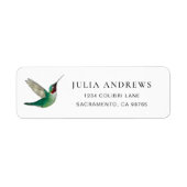 Ruby-throated Hummingbird Return Address Label (Voorkant)