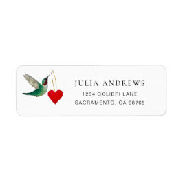Ruby-throated Hummingbird Return Address Label