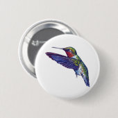 Ruby Throated Hummingbird Ronde Button 5,7 Cm (Voorkant /achterkant)