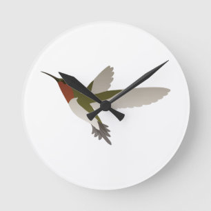 Ruby Throated Hummingbird Ronde Klok