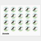 Ruby-throated Hummingbird Ronde Sticker (Vel)