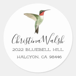 Ruby-throated Hummingbird Ronde Sticker