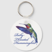 Ruby Throated Hummingbird Scripted Sleutelhanger (Voorkant)