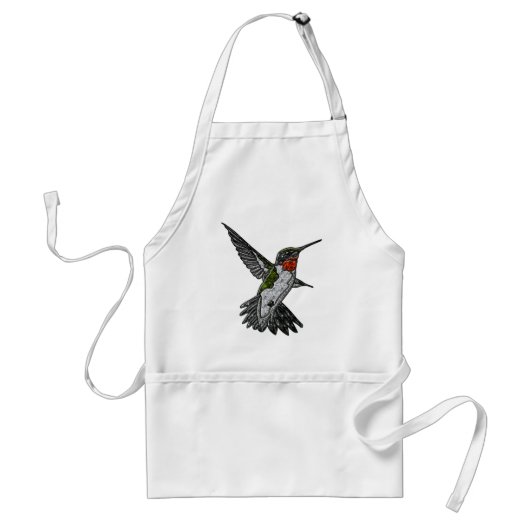 Ruby Throated Hummingbird Standaard Schort (Voorkant)