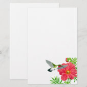 Ruby Throated Hummingbird Stationery Briefpapier (Voorkant / Achterkant)