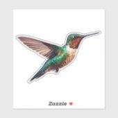 Ruby Throated Hummingbird Sticker (Vel)