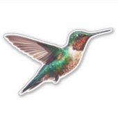 Ruby Throated Hummingbird Sticker (Voorkant)