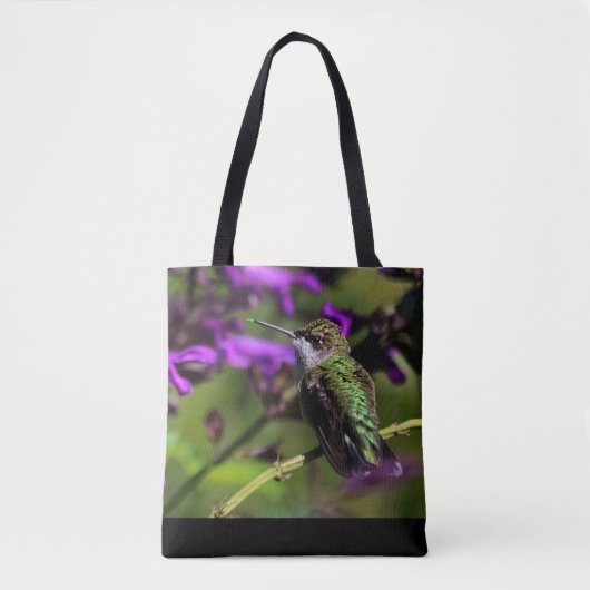 Ruby-Throated Hummingbird-Tas Tote Bag (Voorkant)