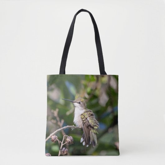 Ruby-Throated Hummingbird Tote Bag (Voorkant)