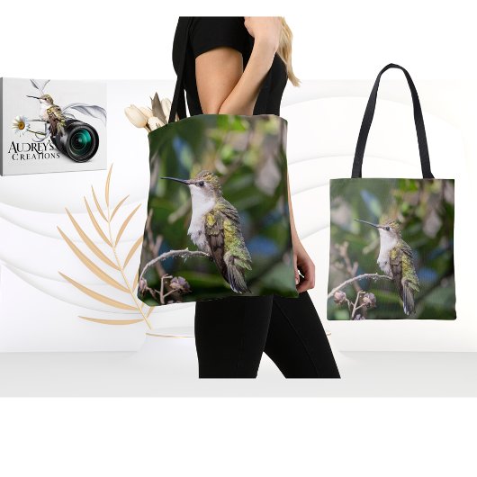 Ruby-Throated Hummingbird Tote Bag