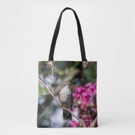 Ruby-Throated Hummingbird Tote Bag (Voorkant)