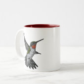 Ruby Throated Hummingbird Tweekleurige Koffiemok (Voorkant links)