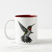 Ruby Throated Hummingbird Tweekleurige Koffiemok (Links)