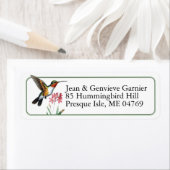 Ruby-throated Hummingbird Vogel Retouradres Etiket (Insitu)