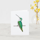Ruby-throated Hummingbird Vrouw Wenskaart Kaart (Gele Bloem)