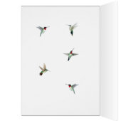Ruby-throated Hummingbirds Birthday Card (Binnen (Links))