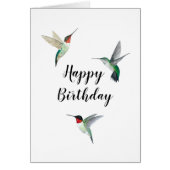 Ruby-throated Hummingbirds Birthday Card (Voorkant)