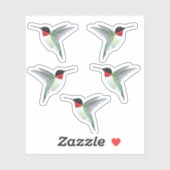 Ruby-throated Hummingbirds Sticker (Vel)