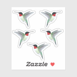 Ruby-throated Hummingbirds Sticker