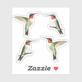 Ruby-throated Hummingbirds Sticker