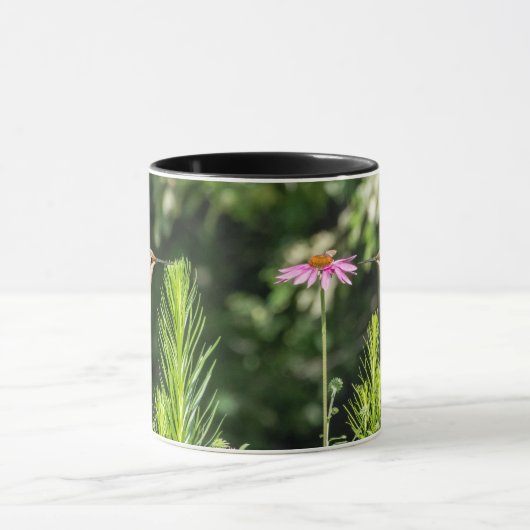 Ruby-Throated kolibrie "In Bloemen" Mok (Midden)