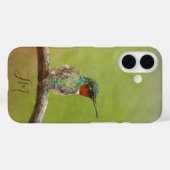 Ruby-Throated Kolibrie Schilderij Custom Name Case-Mate iPhone Case (Achterkant (horizontaal))
