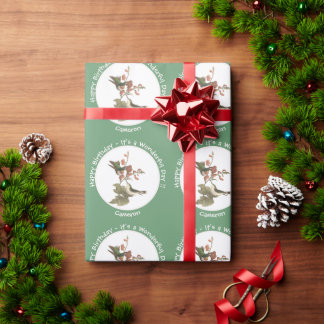 Ruby-throated kolibrie, verjaardag of andere parti cadeaupapier