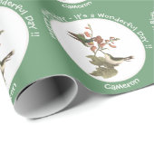 Ruby-throated kolibrie, verjaardag of andere parti cadeaupapier (Rol Hoek)