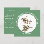 Ruby-throated kolibrie, verjaardag of andere parti kaart (Voorkant / Achterkant)