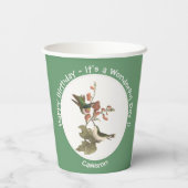 Ruby-throated kolibrie, verjaardag of andere parti papieren bekers (Achterkant)