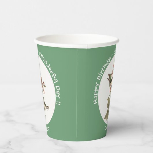 Ruby-throated kolibrie, verjaardag of andere parti papieren bekers (Rechts)
