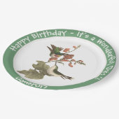 Ruby-throated kolibrie, verjaardag of andere parti papieren bordje (Gekanteld)