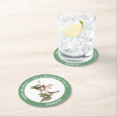 Ruby-throated kolibrie, verjaardag of andere parti ronde kartonnen onderzetter (Insitu)