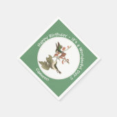 Ruby-throated kolibrie, verjaardag of andere parti servet (Hoek)