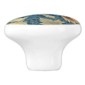 Ruby-throated kolibrie William Morris stijl Keramische Knop (Zijkant)