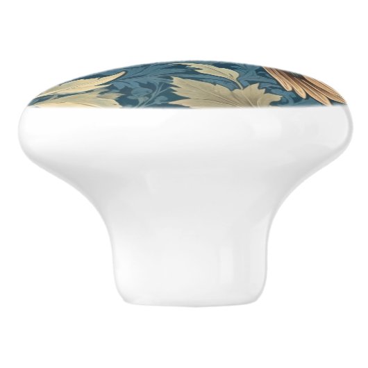 Ruby-throated kolibrie William Morris stijl Keramische Knop (Zijkant)