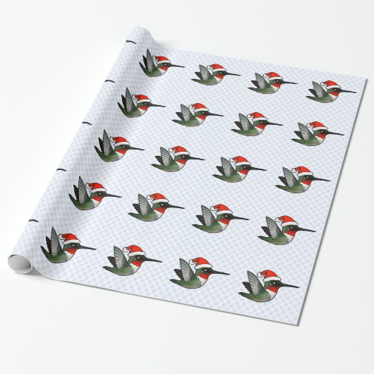 Ruby-throated Santa Cadeaupapier (Uitgerold)