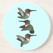 Ruby-throats vliegen zandsteen onderzetter (Voorkant)