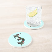 Ruby-throats vliegen zandsteen onderzetter (Zijkant)