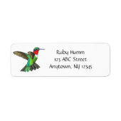 ruby Throing Hummingbird Label (Voorkant)