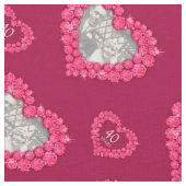 Ruby trouwdag aangepaste foto patroon stof (Close Up)