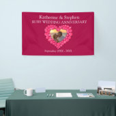 Ruby Trouwdag jubileum rode banner (Beurs)