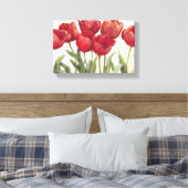 Ruby Tulips Canvas Afdruk (Insitu (Slaapkamer))