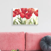 Ruby Tulips Canvas Afdruk (Insitu (Woonkamer))