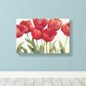 Ruby Tulips Canvas Afdruk (Insitu (Houten vloer))