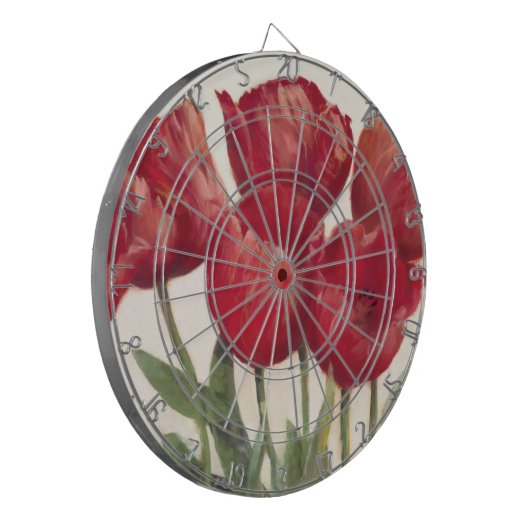Ruby Tulips Dartbord (Voorkant Links)