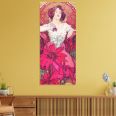 Ruby (Vier juwelen), Alphonse Mucha Canvas Afdruk (Insitu (Woonkamer))